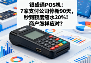 银盛通POS机：7家支付公司停新90天，秒到额度缩水20%！商户怎样应对？