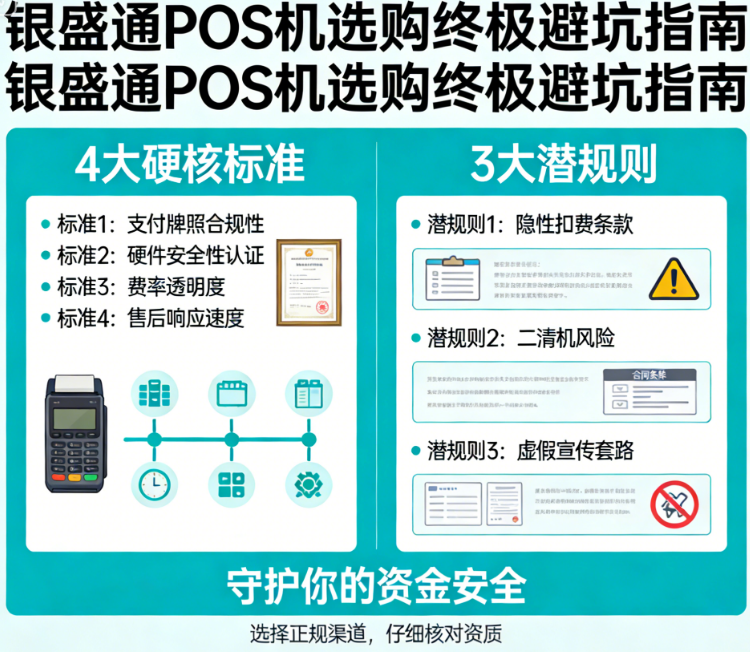 银盛通POS机选购避坑指南：4大硬核标准+3大潜规则，守护你的资金安全！