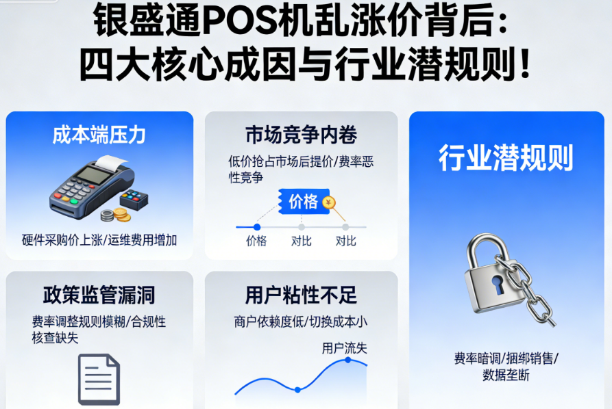 银盛通POS机乱涨价背后：四大核心成因与行业潜规则！