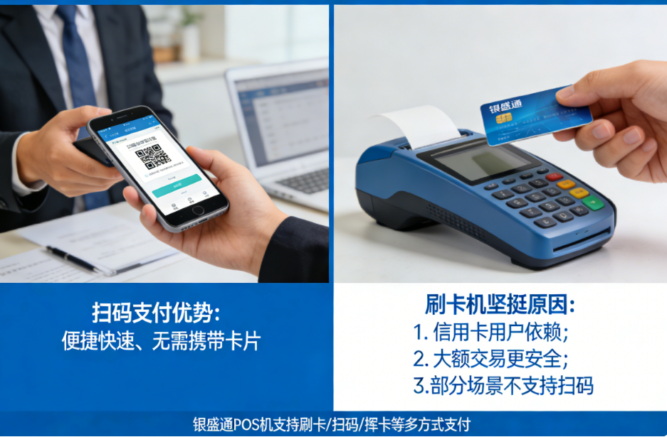 银盛通POS机：扫码支付如此普及，为何刷卡机依然坚挺？