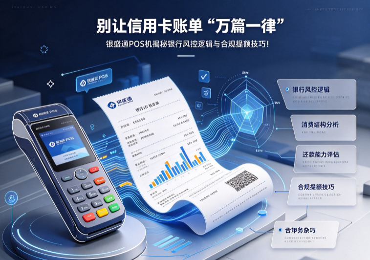 别让信用卡账单“千篇一律”：银盛通POS机揭秘银行风控逻辑与合规提额技巧！