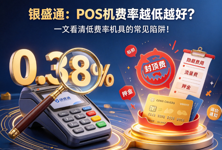 银盛通：POS机费率越低越好？一文看清低费率机具的常见陷阱！